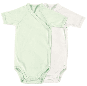Kurzarmbody 2er Pack mint + weiß