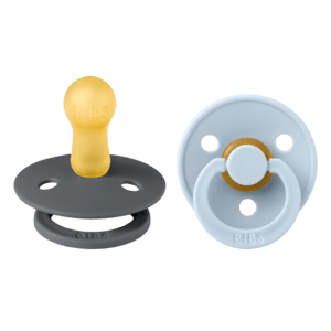 Schnuller Colour Baby Blue / Iron 6-18 Monate, 2 Stk.