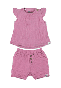 Set Shirt mit kurzer Hose zartrosa