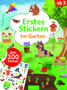 Erstes Stickern – Im Garten