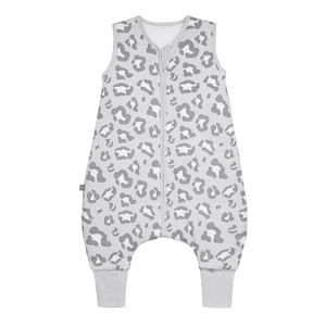 emma & noah Schlafsack mit Füßen Leo Grau