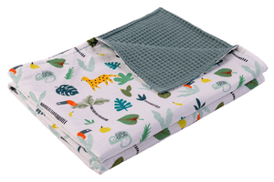 Babydecke Waffelpique Salbeigrün Regenwald