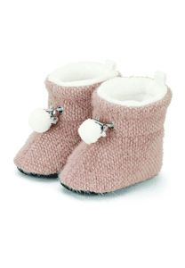 Babyschuh Bommel pink