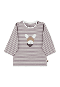 Langarm-Shirt gestreift braun