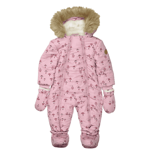 Schneeanzug vintage rose gemustert