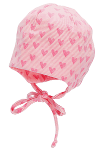 Beanie Herzen rosa