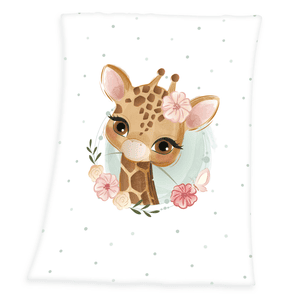 Microfaser-Flauschdecke Giraffe 75 x 100 cm