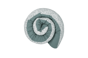 Baby Bettschlange Waffel Floral Grün 200cm