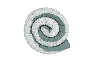 Bettschlange Waffel Floral Grün 300cm