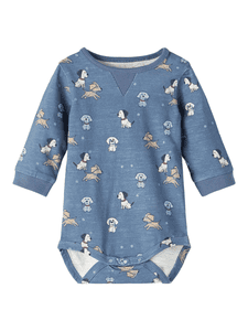 Langarmbody Nbmsebast China Blue