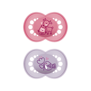 Schnuller Original Matt Silikon 16+ Monate 2 Stk. in rosa/lila