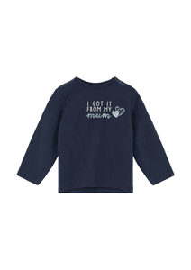 Langarmshirt Herzen blue