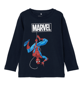 Langarmshirt Spiderman Nmmnazir Dark Sapphire