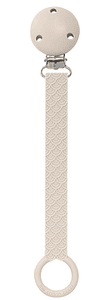 Schnullerkette Scallop aus Silikon, Sand