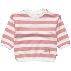 Sweatshirt soft coral gestreift