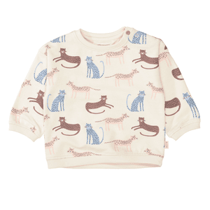Sweatshirt soft beige gemustert