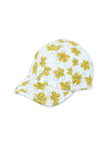 Baseball-Cap Blumen weiß