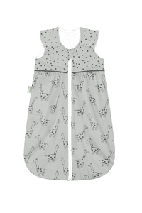 Jersey-Schlafsack Anni light happy giraffe urban grey