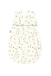 Schlafsack Anni light looping hearts forest-grey
