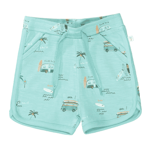 Shorts water blue gemustert