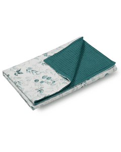 Babydecke Waffelpique Eukalyptus Petrol