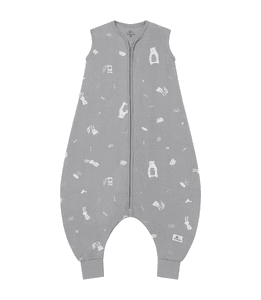 Sommerschlafsack smalig mit Füßen grau