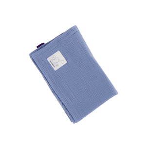 Babydecke Musselin hellblau 75 x 100 cm