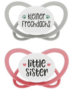 Schnuller My Butterfly Green Special Edition, Größe 1 (0-6 Monate), Frechdachs / little sister