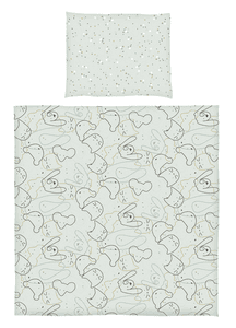 Wendebettwäsche Die Vier mint 80 x 80 cm