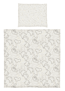 Wendebettwäsche Die Vier taupe 80 x 80 cm