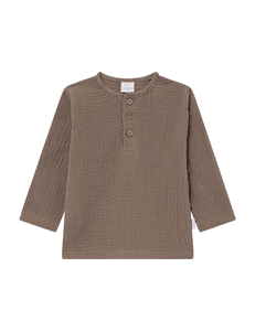 Musselin Langarmshirt solmig braun