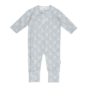 Schlafoverall Giraffe Grau Melange