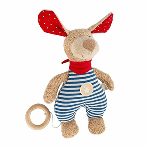 Spieluhr Hund blau gestreift Classic