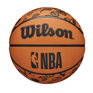 Wilson NBA Basketball All Team Orange/Black, Gr. 7