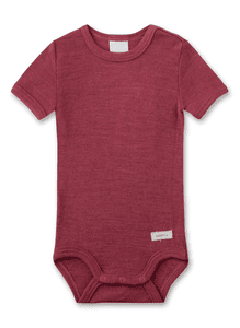 Body Wolle/Seide kurzarm pink