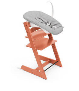 Tripp Trapp Hochstuhl Buche Terracotta inkl. Newborn Set  Grey