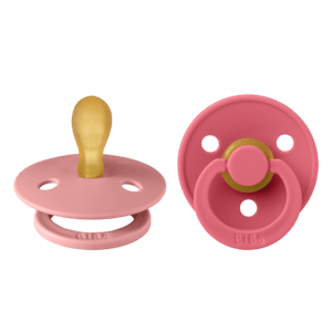 Schnuller Colour Symmetrischer Sauger Dusty Pink/Coral 0-6 Monate, 2 Stk.