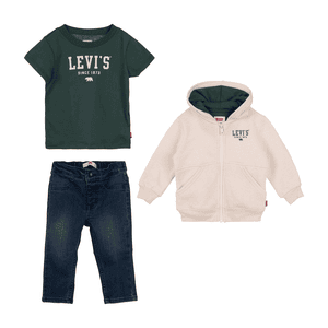 Levi's Core Zip Up Hoodi set -  OATMEAL HEATHER