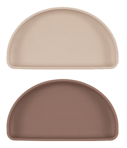 Kinderteller 2 Stück, beige/braun