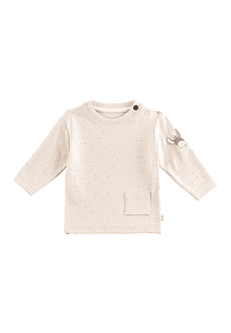 Langarmshirt Pünktchen natur