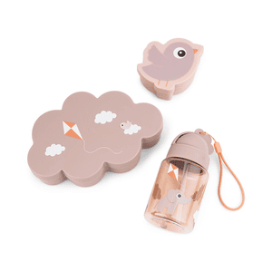 Lunch & Snackbox mit Strohhalmflasche Playground rosa