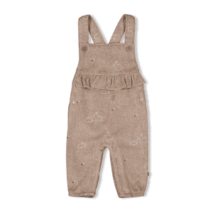Frottee Latzhose Little Rosebud Taupe Melange