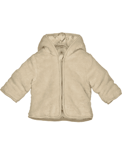 Teddyjacke mit Kapuze - Beige