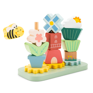 Stapelspiel Zahnrad Bauernhof, pastell