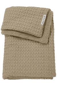 Babydecke Waffle Teddy taupe 100 x 150 cm