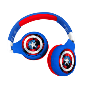 Avengers 2-in-1 Bluetooth- und Kabelanschluss, faltbare Kopfhörer mit sicherer Lautstärke