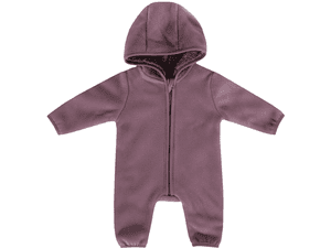 Fleece-Kapuzenoverall MIX & MATCH dunkelrosa