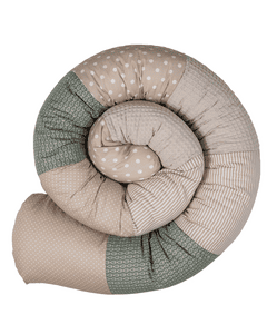 Bettschlange Blätterzauber 200cm Sand, Salbeigrün, Olivgrün