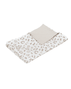 Babydecke Leo 70x100cm Sand, Beige, Weiß