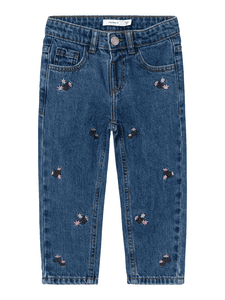 Shaped Jeans Nmfbella Dark Blue Denim